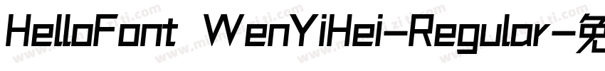 HelloFont WenYiHei-Regular字体转换